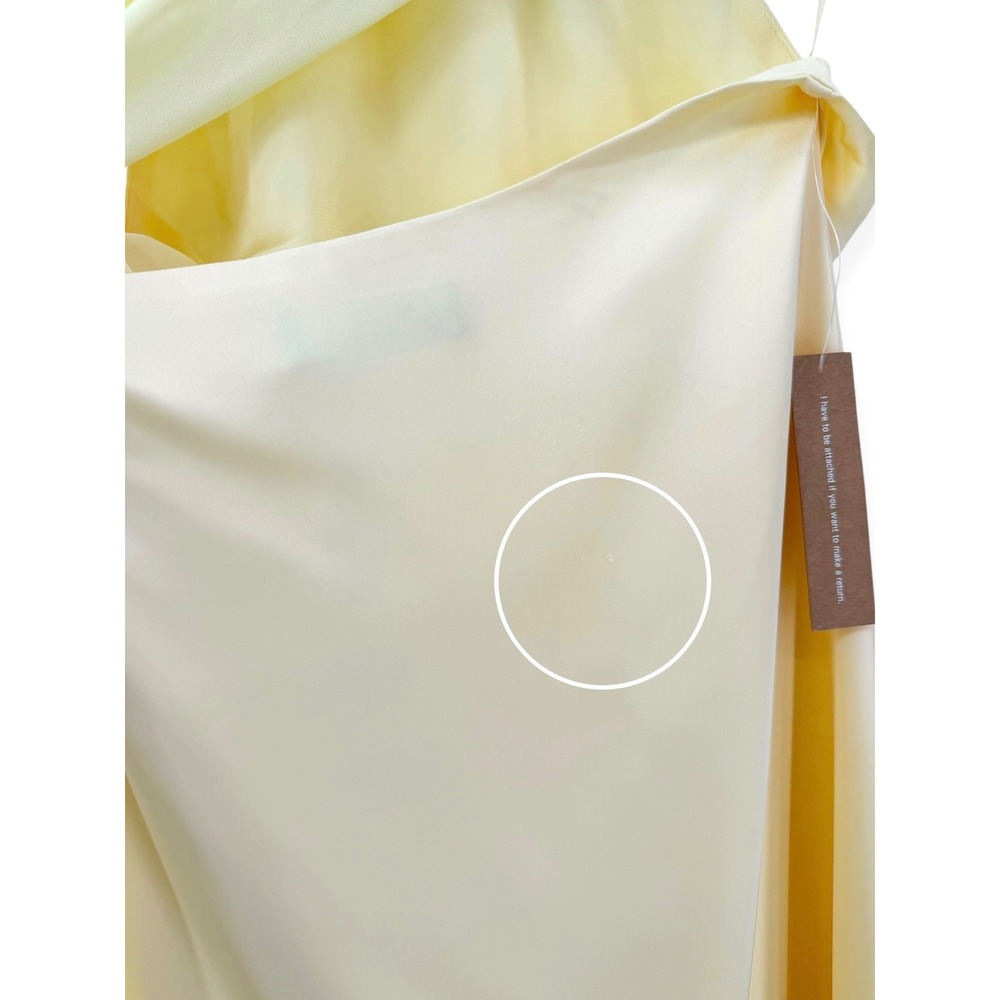 NWT o.p.t Alessia Satin Halter Maxi Dress in Butter Yellow - Size XS - Picture 12 of 13
